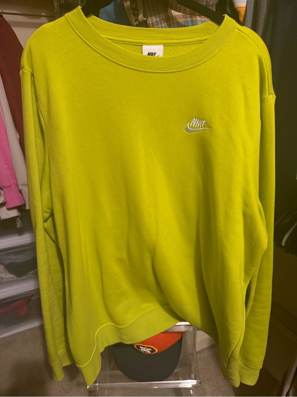 Nike Bright Lime Green Pullover Sweatshirt